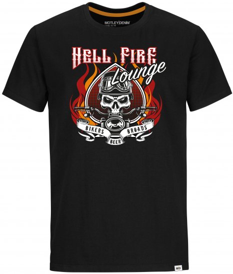 Motley Denim T-shirt Grand Black - Тениски - мъжки тениски големи размери