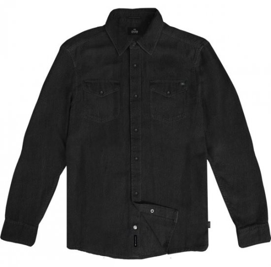 Double Outfitters GS-5126 Риза с тик-так копчета Черно - Ризи - мъжки ризи големи размери