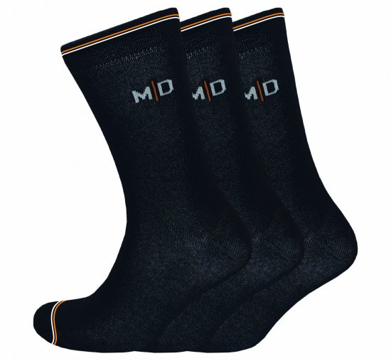 Motley Denim Harry Socks 3-Pack Black - Бельо & Бански шорти - Мъжко бельо големи размери