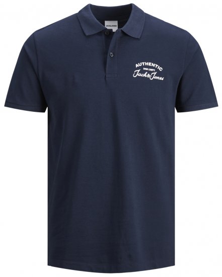 Jack & Jones JJHERO Polo Navy - Поло тениски - мъжки тениски с яка големи размери