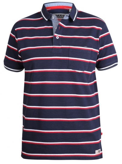 D555 Holmes Polo Navy - Поло тениски - мъжки тениски с яка големи размери