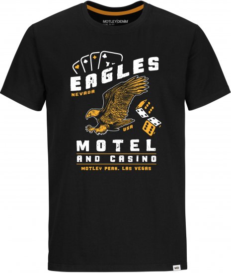 Motley Denim Holt T-Shirt Black - Тениски - мъжки тениски големи размери