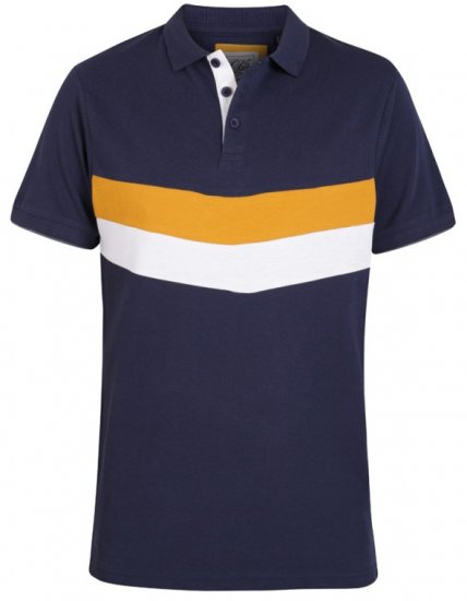 D555 Hopkins Polo Navy - Поло тениски - мъжки тениски с яка големи размери