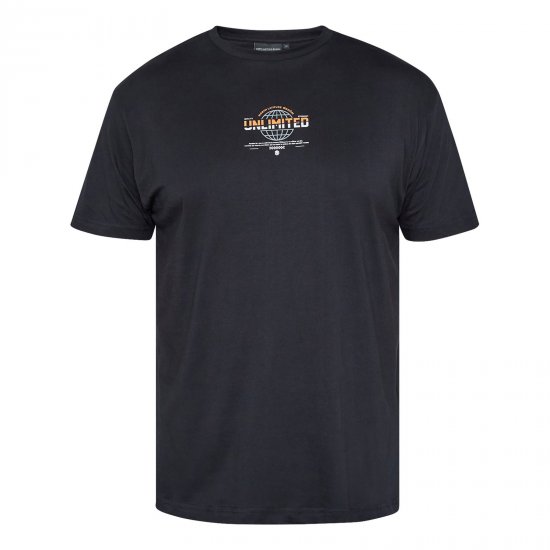 North Latitude T-Shirt With Print Черно - Тениски - мъжки тениски големи размери
