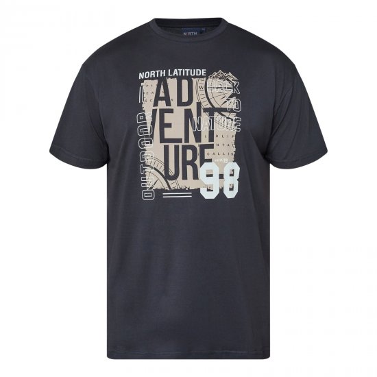 North Latitude Adventure 98 Graphic Tee Черно - Тениски - мъжки тениски големи размери