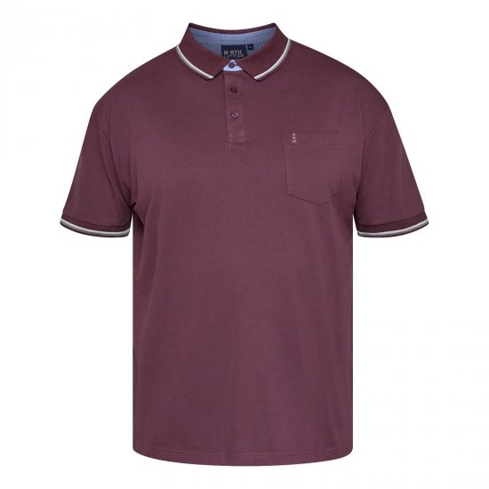 North Latitude Superflex Polo Aubergine - TALL Поло тениски - TALL поло тениски за високи мъже