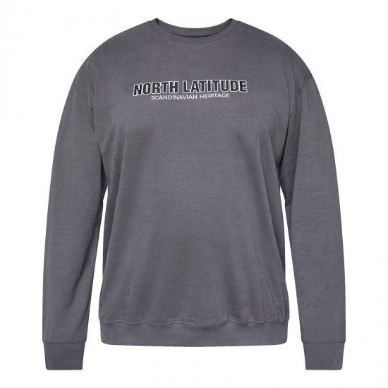 North Latitude Crewneck Sweatshirt Сиво/Въглен - TALL cуичъри - TALL суитшърти за високи мъже