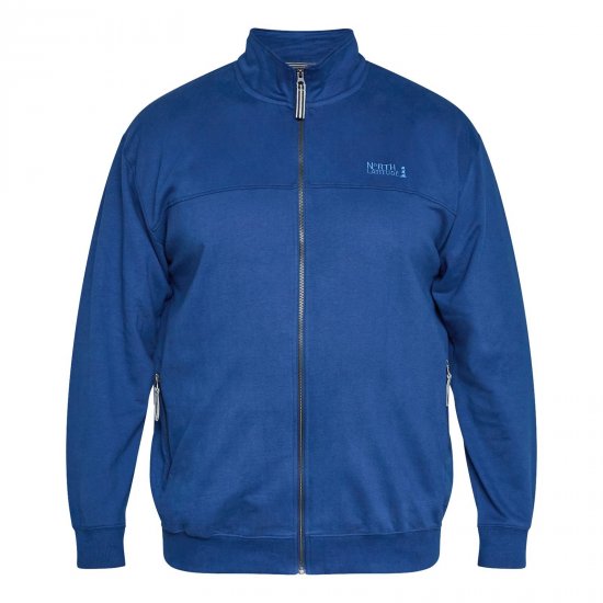 North Latitude Sweat Cardigan Синьо - TALL cуичъри - TALL суитшърти за високи мъже