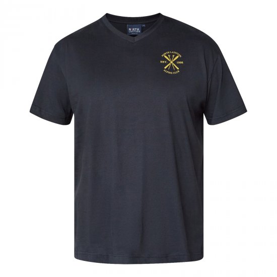 North Latitude Alpine Club T-Shirt Черно - TALL T-shirts - Тениски за високи мъже