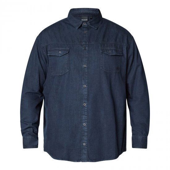 North Latitude Denim Shirt LS Синьо - Ризи - мъжки ризи големи размери