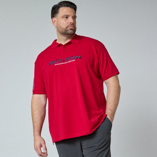 North Latitude Logo Polo Жълто/Оранжево - Поло тениски - мъжки тениски с яка големи размери