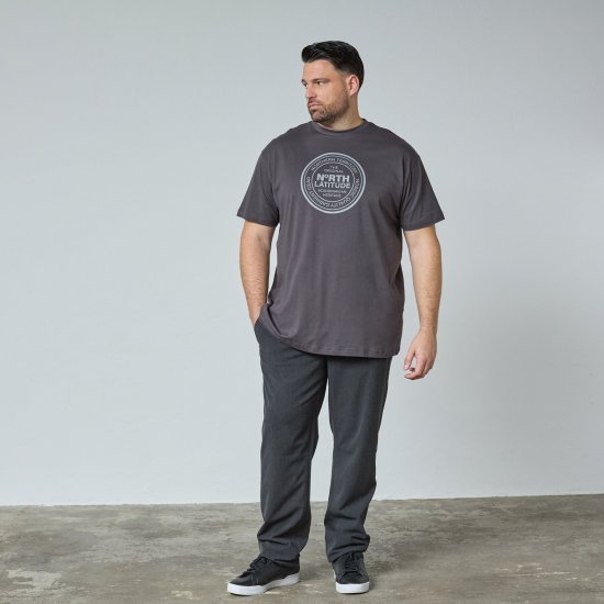 North Latitude T-Shirt Сиво/Въглен - TALL T-shirts - Тениски за високи мъже