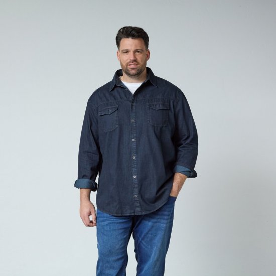 North Latitude Denim Shirt LS Синьо - Ризи - мъжки ризи големи размери