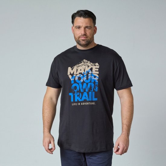 North Latitude Trail T-Shirt Черно - Тениски - мъжки тениски големи размери