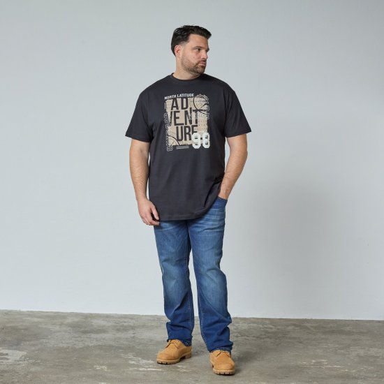 North Latitude Adventure 98 Graphic Tee Черно - TALL T-shirts - Тениски за високи мъже