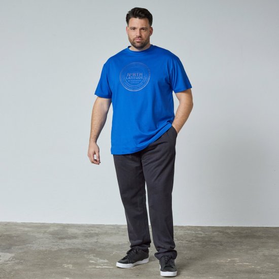 North Latitude T-Shirt Синьо - TALL T-shirts - Тениски за високи мъже