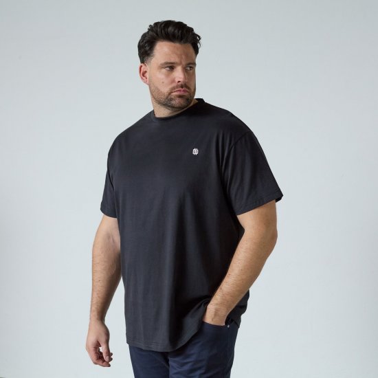 North Latitude T-Shirt With Back Print Черно - Тениски - мъжки тениски големи размери