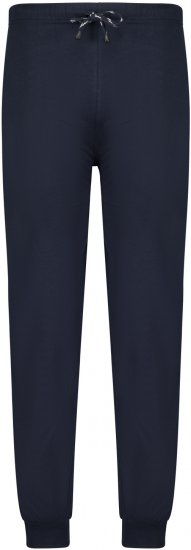 Adamo Jakob Pyjama Pants with Cuffs Navy - Бельо & Бански шорти - Мъжко бельо големи размери