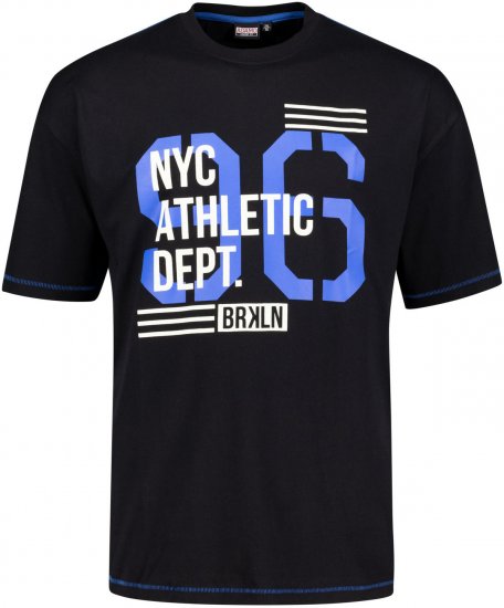 Adamo BRKLN Comfort Fit Printed T-shirt Black - Тениски - мъжки тениски големи размери