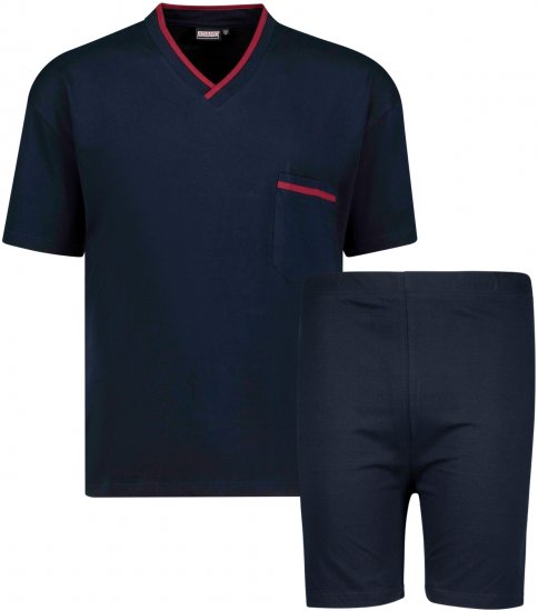 Adamo Ben Short sleeve Pyjama Navy - Бельо & Бански шорти - Мъжко бельо големи размери