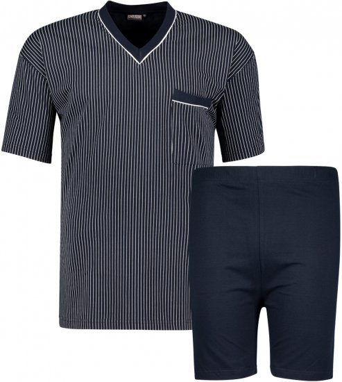 Adamo Gustav Short sleeve Pyjama Charcoal - Бельо & Бански шорти - Мъжко бельо големи размери