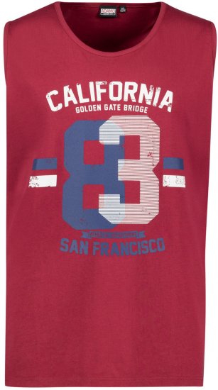 Adamo Golden Gate Comfort Fit Printed Tank-top Burgundy - Тениски - мъжки тениски големи размери