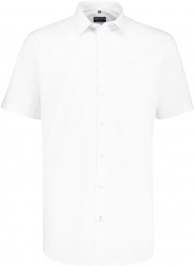 Adamo Warren Comfort Fit Short Sleeve Shirt White - Ризи - мъжки ризи големи размери