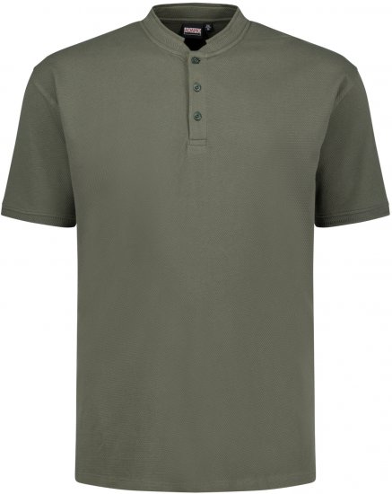 Adamo 139411 Serafino Waffelpique T-shirt Olive Green - Тениски - мъжки тениски големи размери