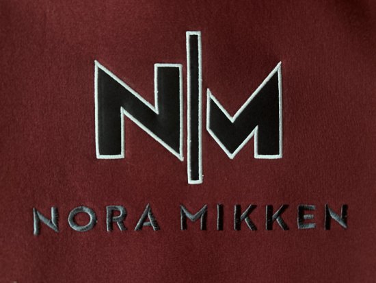 Nora Mikken KADRI WHITE Long Hoodie Burgundy - Суичъри & cуичъри с качулка - 