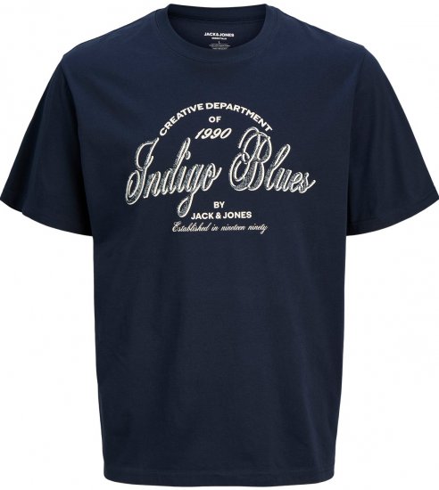Jack & Jones Denver Graphic T-Shirt Navy - Тениски - мъжки тениски големи размери