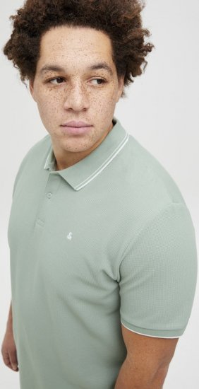 Jack & Jones AUSTIN CLASSIC Polo Iceberg Green - Поло тениски - мъжки тениски с яка големи размери