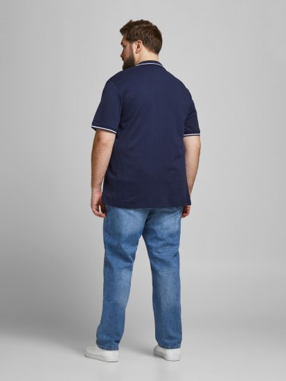 Jack & Jones Jersey Polo Navy - Поло тениски - мъжки тениски с яка големи размери