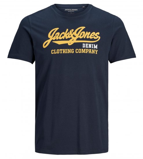 Jack & Jones Logo T-Shirt Navy - Тениски - мъжки тениски големи размери