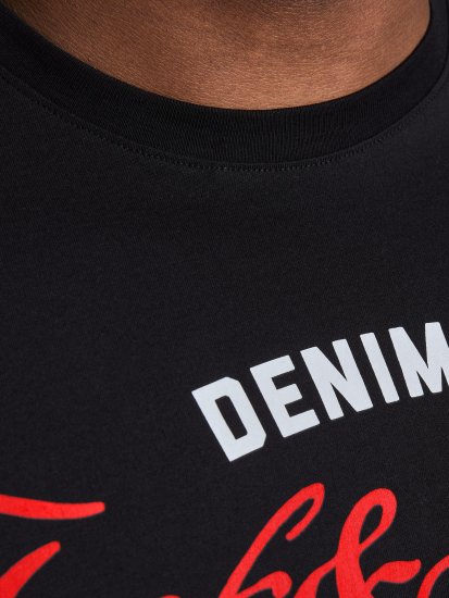 Jack & Jones Elogo T-Shirt Black - Тениски - мъжки тениски големи размери