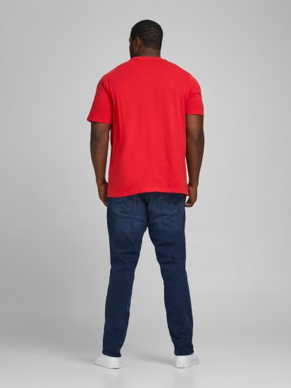 Jack & Jones Elogo T-Shirt True Red - Тениски - мъжки тениски големи размери