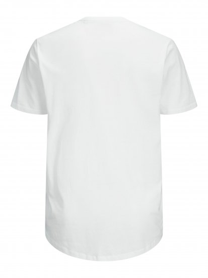 Jack & Jones NOA Crew Neck T-shirt White - Тениски - мъжки тениски големи размери