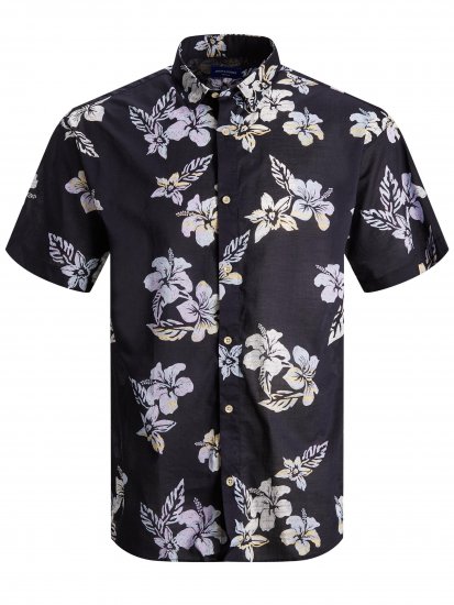 Jack & Jones Hazy Shirt S/S Dark Navy - Ризи - мъжки ризи големи размери