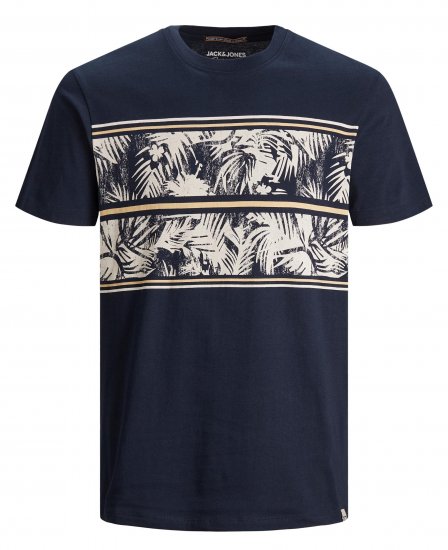 Jack & Jones Sunnys Tee Navy Blazer - Тениски - мъжки тениски големи размери