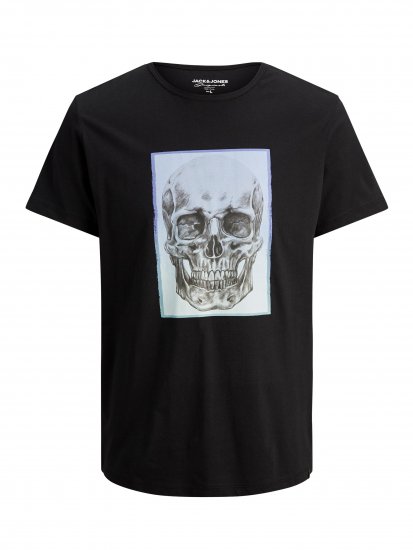 Jack & Jones Gradskull T-Shirt Black - Тениски - мъжки тениски големи размери