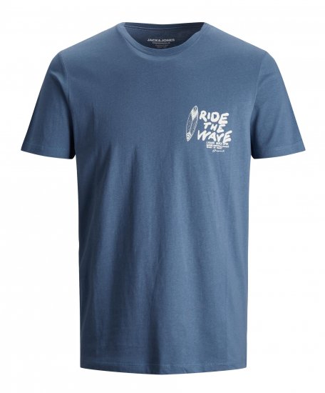 Jack & Jones Strims T-Shirt Ensign Blue - Тениски - мъжки тениски големи размери