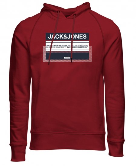 Jack & Jones Booster Hoodie Sun-Dried Tomato - Суичъри & cуичъри с качулка - мъжки суичъри големи размери