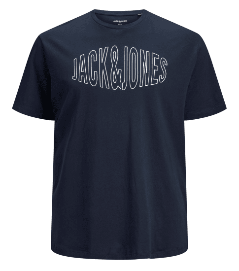 Jack & Jones Preston Crew Neck T-Shirt Navy - Тениски - мъжки тениски големи размери
