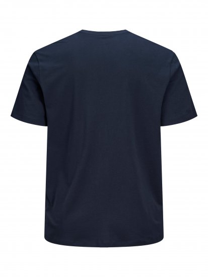 Jack & Jones Preston Crew Neck T-Shirt Navy - Тениски - мъжки тениски големи размери
