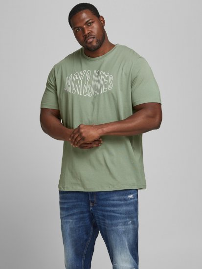 Jack & Jones Preston T-Shirt Sea Spray - Тениски - мъжки тениски големи размери