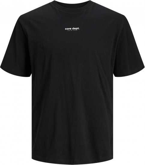 Jack & Jones JCOEDITION BERLIN T-Shirt Black - Тениски - мъжки тениски големи размери