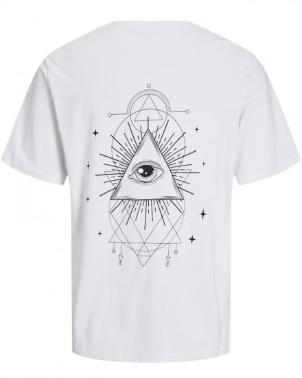 Jack & Jones Jackie Crew Neck T-Shirt White - Тениски - мъжки тениски големи размери