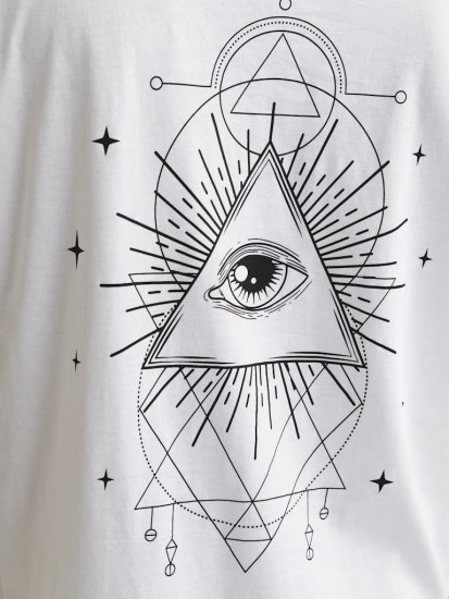 Jack & Jones Jackie Crew Neck T-Shirt White - Тениски - мъжки тениски големи размери