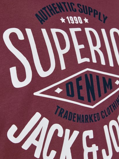 Jack & Jones JJELOGO TEE Hawthorn Rose - Тениски - мъжки тениски големи размери