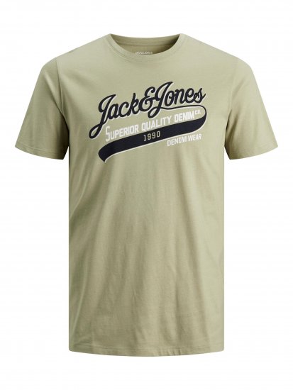 Jack & Jones JJELOGO TEE Light Green - Тениски - мъжки тениски големи размери