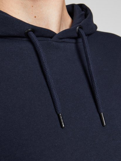 Jack & Jones JJESHARK SWEAT Hoodie Navy - Суичъри & cуичъри с качулка - мъжки суичъри големи размери